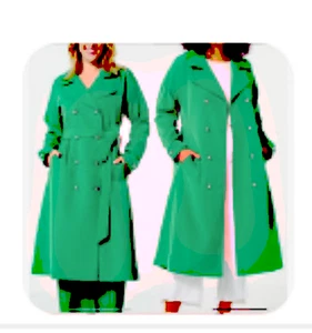New Giuliana Black Label SZ L Stretch Twill Trench Coat MINT GREEN - Picture 1 of 3