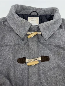 Janie And Jack Boys Wool Blend Coat 7-8 Youth Toggle Jacket Gray - Picture 1 of 6
