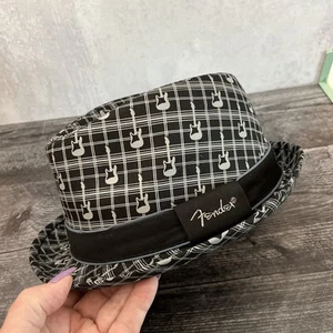 Sombrero de guitarra Fender hacha a cuadros Fedora Strat Stratocaster tamaño pequeño/mediano - Imagen 1 de 6