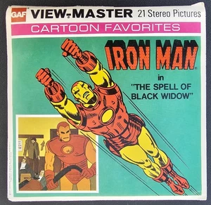 1977 Iron Man View Master Packet H44 3 Reel Set & Book Marvel Comics Black Widow - Picture 1 of 9