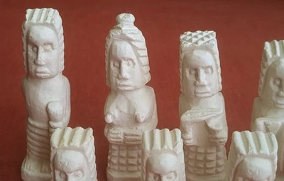 Aztec/Mayan Chess set latex moulds. SET Of 9 - Image 1 of 4