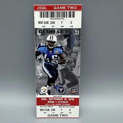 19 de septiembre 2010 debut de Antonio Brown en la NFL y primer boleto TD STEELERS VS TITANS Foto 1 de 2