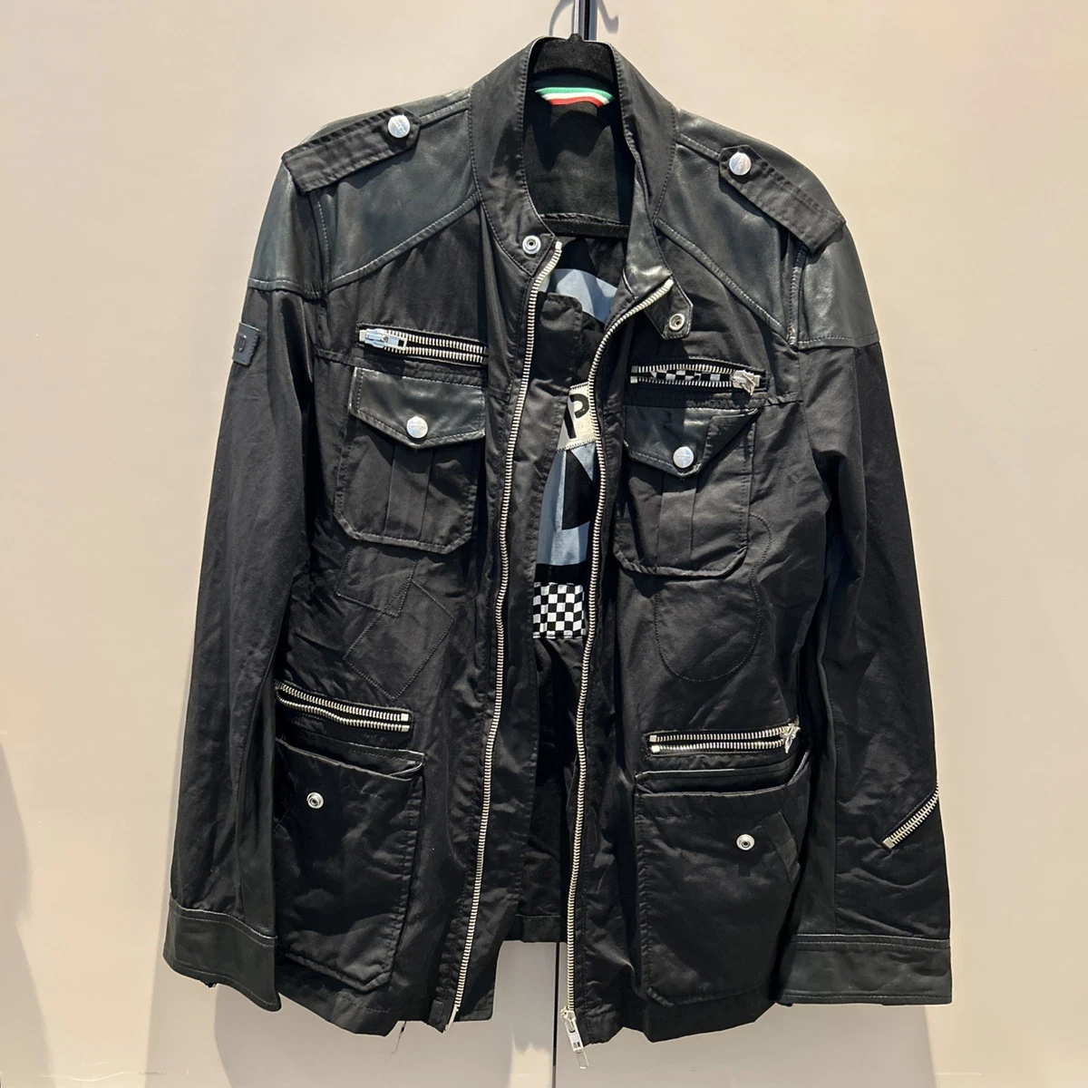 moschino leather jacket products for sale | eBay