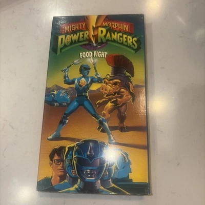 Mighty Morphin Power Rangers Blue Ranger Food Fight (VHS, 1993) Volume 3  - Image 1 of 3