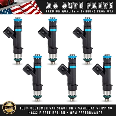 Conjunto de 6 injetores de combustível para 2006-2010 Jeep Commander 3.7L V6 FJ474 0280158020 - Imagem 1 de 4
