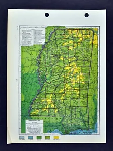 c. 1920 Hammond Mississippi Map Elevation Railroads Jackson Biloxi Vicksburg  - Picture 1 of 1