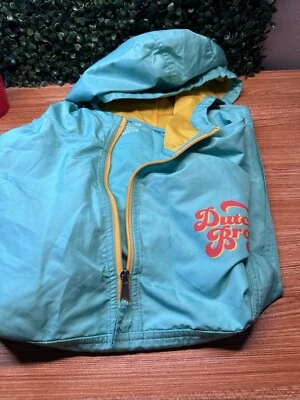 Pulôver Dutch Bros café unissex verde perfeito 1/2 zíper bolso corta-vento com capuz - Imagem 1 de 4