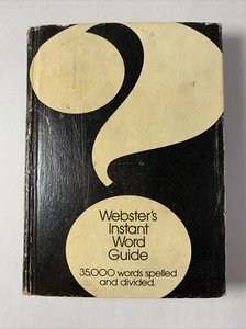 Webster's Instant Word Guide 1972 - Picture 1 of 8