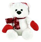 KINREX Stuffed Animal Plush Teddy Bear–Christmas White Teddy Bear with Hat 11...