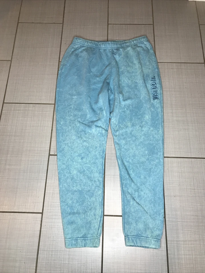 Nike Sportswear NSW JDI Washed Terry Sweatpants Blue Size Small Cj6361-424