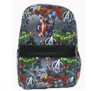 Large Backpack - Marvel Avengers - Team All-Over Print Black/Gray 16" School Bag - Picture 1 of 1