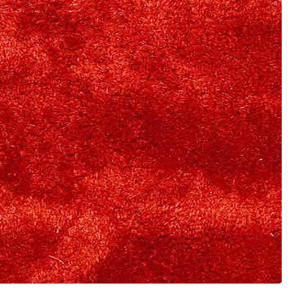Eco-Friendly Hand Tufted Shag Polyester Area Rug Solid Red BBH Homes BBK00102 - Image 1 of 1