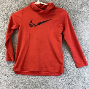 NIKE Boy DRY Hooded Sweatshirt Hoodie Size 6 Orange / 41-21 - Picture 1 of 8