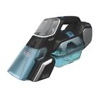 Blue Portable Cordless Hand Vacuum Wide Nozzle Scrub Brush Spill Spot Cleaner