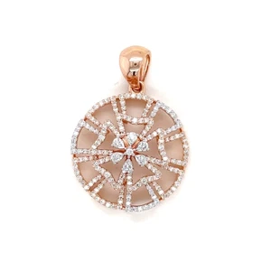 14K Rotgold Diamant Anhänger & Ohrring Set | EF VS | 1,93ct | Edler Schmuck Geschenk - Bild 1 von 6