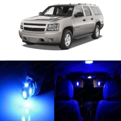 Kit de 12 luces interiores LED azules para Chevy Chevrolet Suburban 2007-2014 + HERRAMIENTA Foto 1 de 4