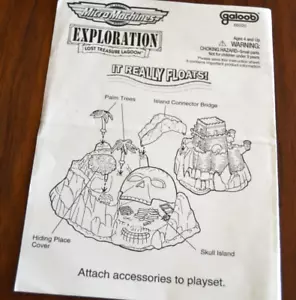 De colección 1996 Micro Machines Exploration Lost Treasure Lagoon 66020 SOLO INSERTO DE PAPEL - Imagen 1 de 4