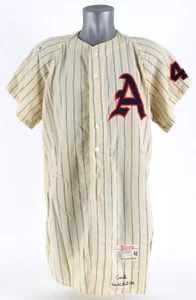 1961 Ed Fitzgerald/Charlie Shoemaker Kansas City Athletics Game Worn Home Jersey - Picture 1 of 10
