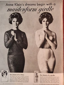 1961 LIFE Ad Advertisement Anne Klein's Dreams Begin With A MAIDENFORM Girdle - Picture 1 of 1