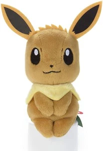 EEVEE PLUSH DOLL CHOKKORI-SAN SITTING VERSION POKEMON TAKARA TOMY SUPRE RARE - Picture 1 of 6