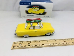 Dept 56 Snow Village Heading for the Hills Yellow Car w/ Ski Rack #54897 W Box - Picture 1 of 14
