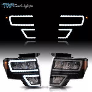 VLAND Full LED Headlights Sequential Turn Signal For 2009-2014 Ford F150 F-150 - Picture 1 of 16