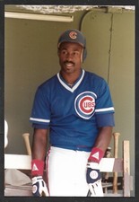 1989 Shawon Dunston CHICAGO CUBS UNSIGNED  4 x 5-7/8  ORIGINAL SNAPSHOT PHOTO #9