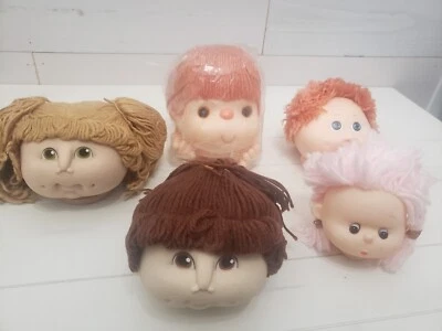 Vintage 1984 Doll Baby Cabbage Patch Doll Yarn Heads MN Thomas Darice Lot 5 - Image 1 of 4