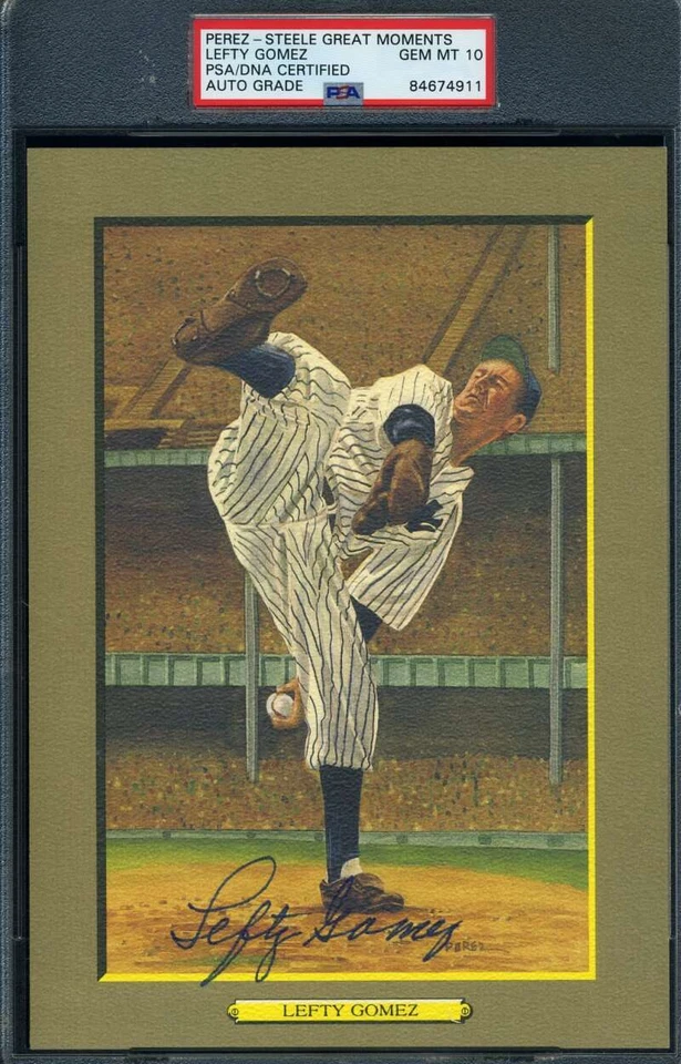 Lefty Gomez Gem Mint 10 PSA DNA Slabbed Signed Perez Steele Great Moments Autogr - Image 1 of 1