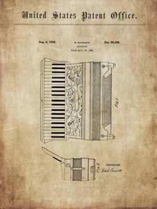 Vintage, antique EXCELSIOR accordion - documents 1927+ for poster / mural - Picture 1 of 7