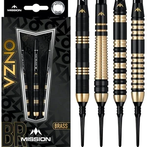 Mission | Onza | Soft Tip Darts Set | Black Coated Brass | 18g - 20g - Picture 1 of 5