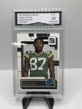 2022 Donruss Romeo Doubs Packers Rated Rookie Portrait Card Gem Mint 10!