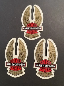 3 LOT HARLEY DAVIDSON B&S GOLD WING DECALS STICKERS 3.25x1 7/8”(OUTSIDE)NEW RARE - Picture 1 of 3