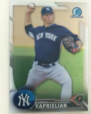 2016 Bowman Chrome Prospects #BCP71 James Kaprielian RC EXCELLENT/NEAR MINT - Image 1 of 2