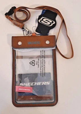 全新 Sketcher ID 挂绳 徽章夹 外壳 卡领 皮革 卡袋 — 第 1/2 张图片