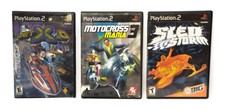 PS2 Lot of 3 Game JETX20, Sled Storm, Motocross Mania 3