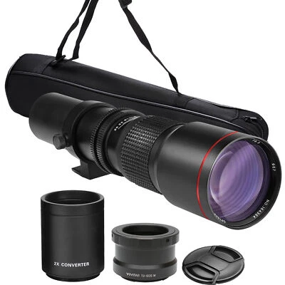 500mm/1000mm f/8 Telephoto Lens for Canon M50 M50 II M100 M200 M6 M6 II M7 M7II - Image 1 of 4