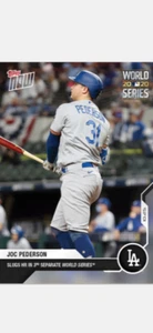 2020 TOPPS NOW WORLD SERIES CARD DODGERS JOC PEDERSON #473 SLUGS HR IN 3 WS - Picture 1 of 1