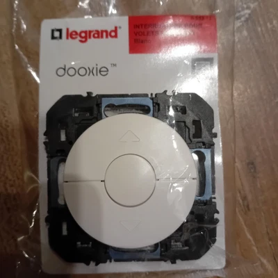 Interrupteur pour Volets Roulants Blanc – Legrand Dooxie 095212 – Neuf & Emballé - Photo 1/2