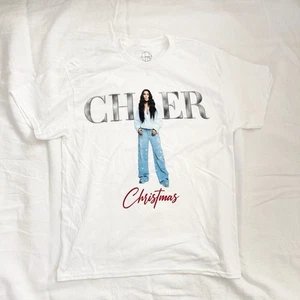 CHER Christmas White Tee Shirt Large [read description] - Picture 1 of 5