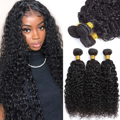 12A Brazilian Curly Bundles Human Hair 10" 12" 14" 300g Brazilian Virgin Kink... - Image 1 of 4