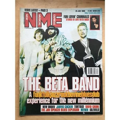 BETA BAND NME MAGAZINE JULY 25 1998 - BETA BAND COVER + MORE INSIDE UK - Image 1 of 2