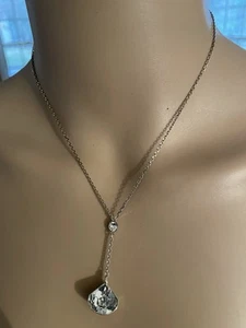 VTG Swarovski Cubic Zirconia Necklace Triangle Trilliant Cut Swan Hang Tag NWOT - Picture 1 of 14