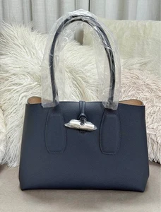 Brandneu Longchamp Glattleder Roseau große Beuteltasche Tasche in Marine Farbe $ 695 - Bild 1 von 4