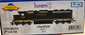 Athearn Genesis HO Scale SD45-2 Diesel Clinchfield #3615 DCC, Sound Tsunami 2 - Picture 1 of 5