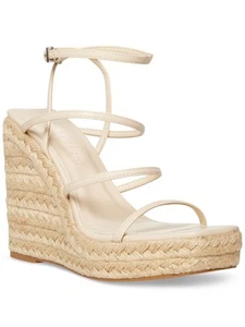 MADDEN GIRL Womens Beige 1-1/2" Platform Hillarie Toe Wedge Espadrille Shoes 11 - Picture 1 of 11