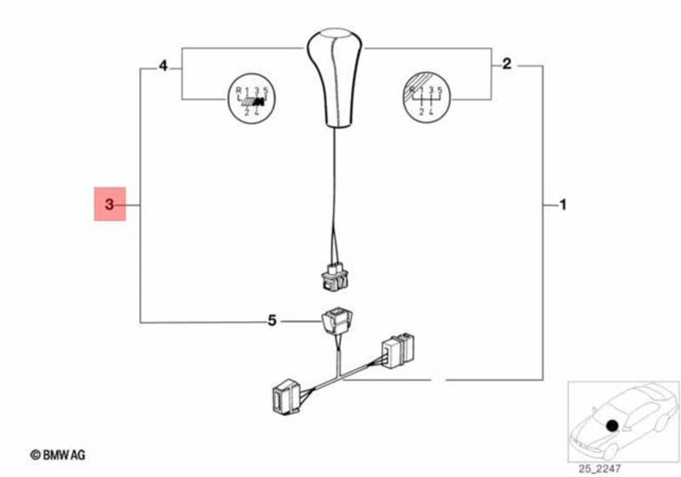 Original BMW E32 E34 E36 cupé 5 velocidades perilla de cambio de marchas M Sport OEM 25112231561 Foto 1 de 1