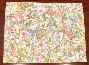 Pottery Barn Pale Blue Adele Floral Standard Pillow Sham Pink Green 30" x 23" - Picture 1 of 3