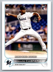 2022 Topps Update Edward Cabrera Miami Marlins #US231 - Picture 1 of 2