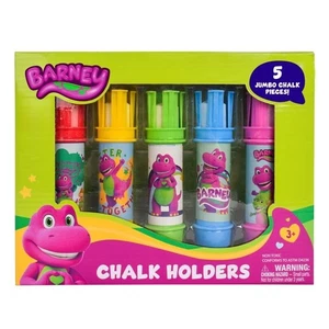 Soportes de tiza Jumbo Barney 5 piezas para niños NUEVO - Imagen 1 de 2